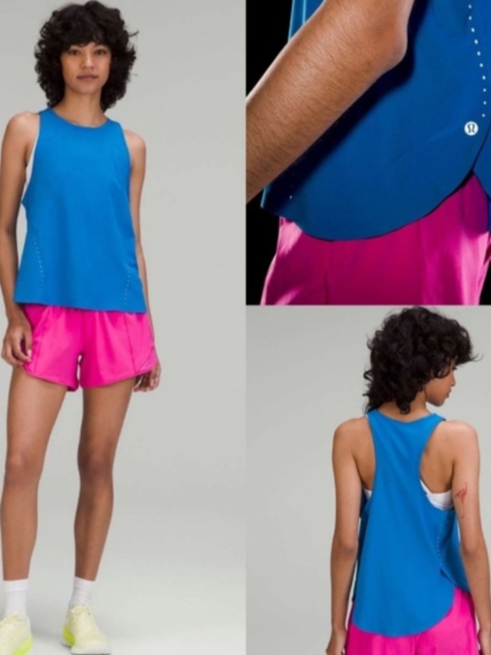 lululemon athletica Blue Racerback Performance Tank Poolside